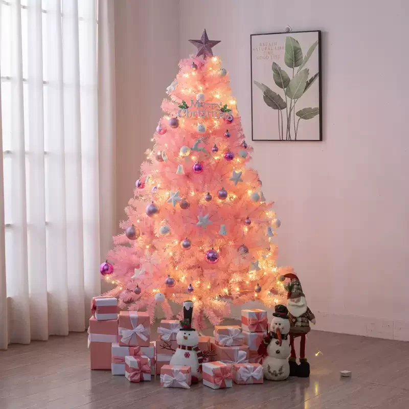 

Pink Luxury Christmas Trees Large Slim Modern Full Christmas Trees Gifts Artificial Adornos De Navidad Christmas Supplies