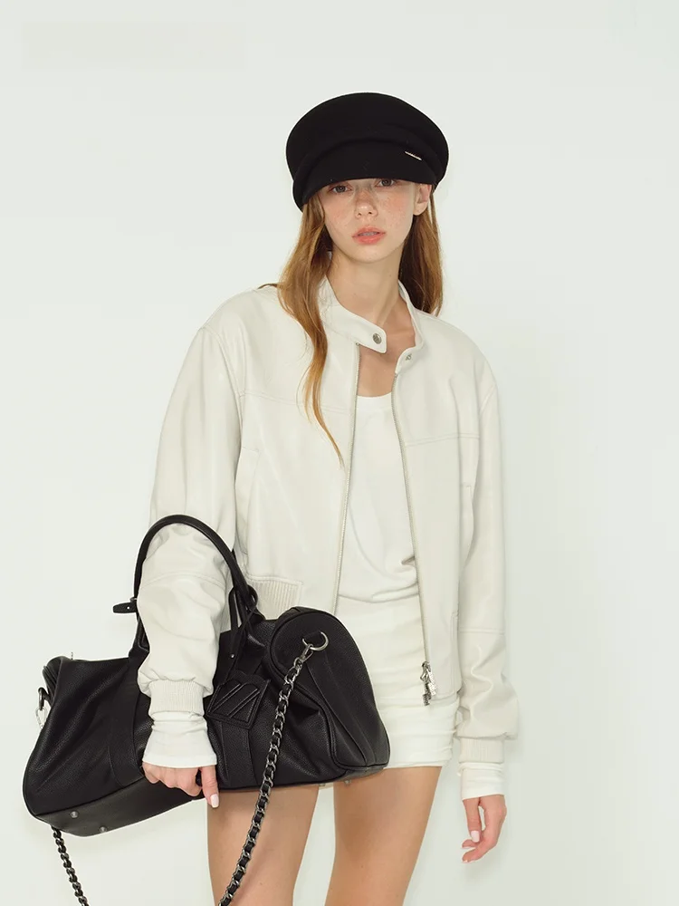 

Moonmoi Jazz Dance Sle 00% Wool Felt Beret Hat Face Slimming Ele Women's irt No Sve Autumn Season China Made