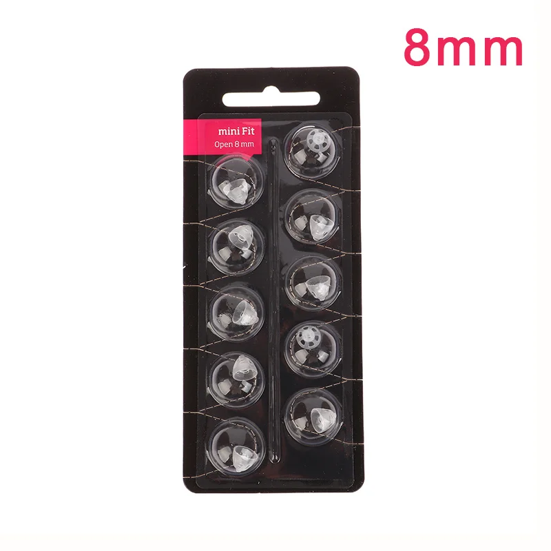 10Pcs Hearing Aids Minifit Open Earplugs Domes White Silicone Open Fit Ear Tips Replaceable Hearing Aid Accessory 8/10mm