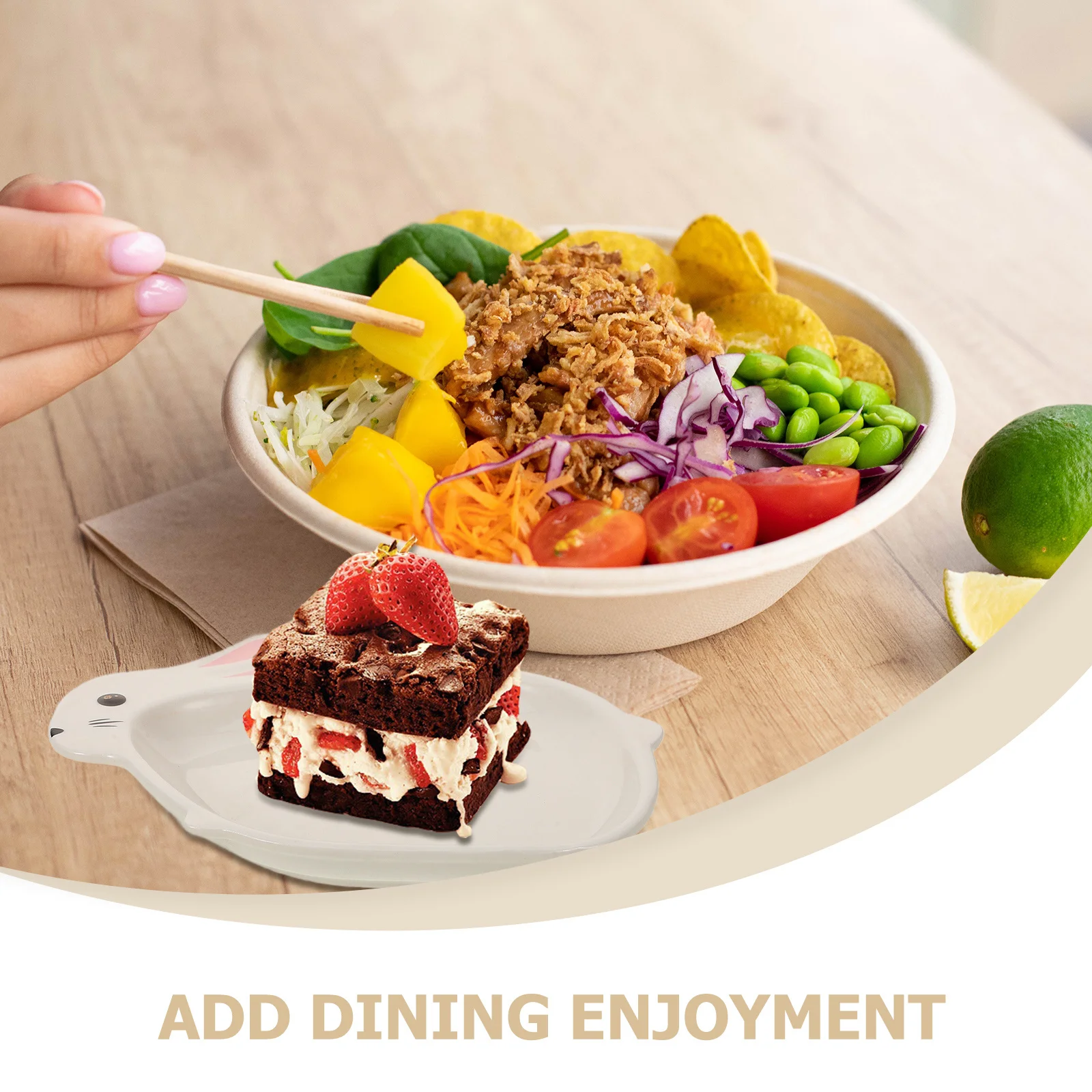 

Ceramic Bunny Rabbit Plate Cute Dessert Serving Dish for Birthday Party Engagement Family Reunion Children's Ceramic Plate