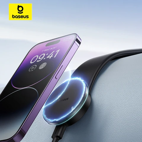 Беспроводное зарядное устройство Baseus 15W с автомобильным держателем для iPhone — детальный вид товара