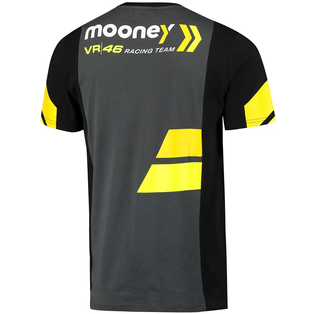 Casual Wear Men's Valentino Rossi Mooney Racing Team T-Shirt Quick-Dry Breathable Motobike Match Uniform Short-sleeve Sport Tees