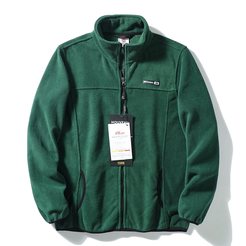 

Мужская уличная велосипедная спортивная рыбалка, альпинизм, пеший туризм, кемпинг, воротник-стойка, флисовая и флисовая модная теплая куртка