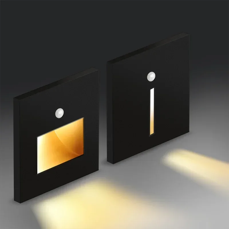 PIR Motion Detector Sensor Led Stair Light Infrared Human Induction Lamp Recessed Steps Ladder Staircase Bedroom Night Light