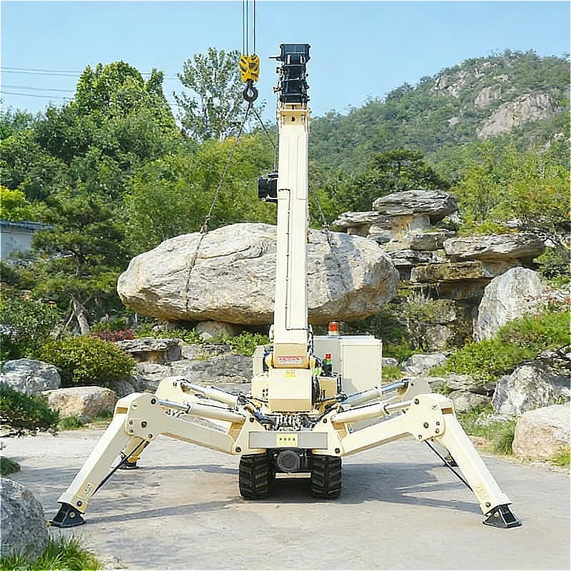 Mini-grue araignée compacte de 2,9 tonnes avec chenilles en caoutchouc pour l'installation de toitures de structures en acier, personnalisable, haute qualité, vente chaude