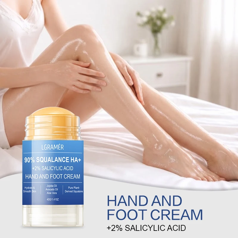 2% Salicylic Acid Plus 90% Squalane Feet Cream Moisturizing Foot and Hand Cream Maximum Strength Improving Dryness and Roughness
