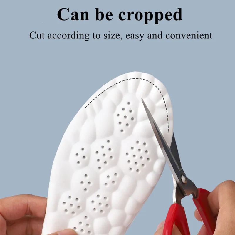 4D Foot massage insole Unisex Shock-Absorbing Sports Insoles Breathable and Comfortable Running Insoles 1Pair/2Pair image 6