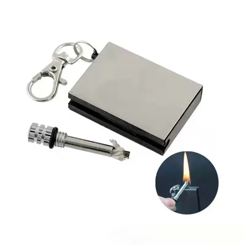 

Lighter Stainless Steel Multifunctional Keychain Windproof and Waterproof