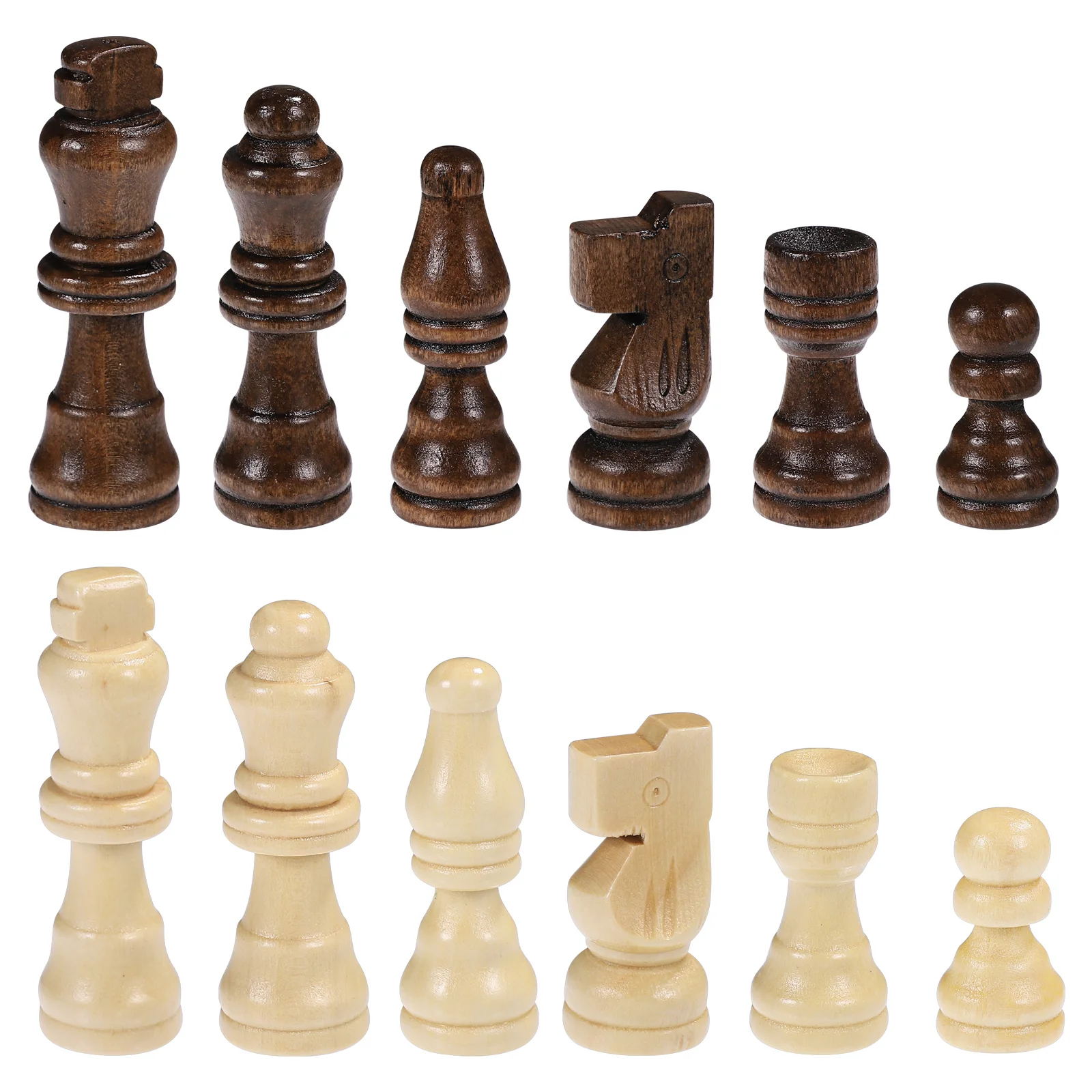 

NUOBESTY 32pcs Wooden Chess Pieces 25 Inch Chess Game Pawns Figurine Pieces (Chess Pieces Only) Chess Figurine Pieces