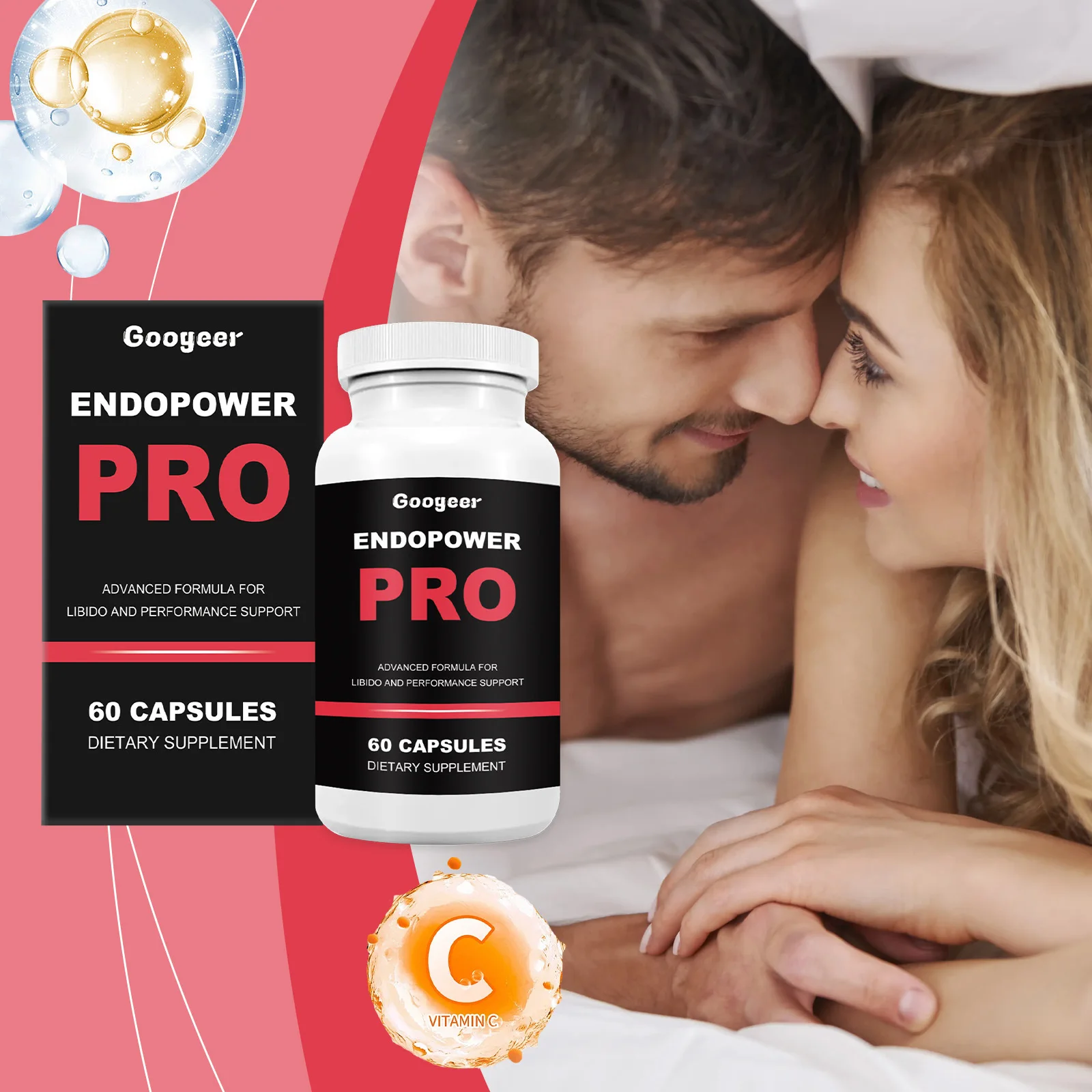 

Vitamin C Capsules Dietary Supplement Improve Men Power Muscle Enlargement