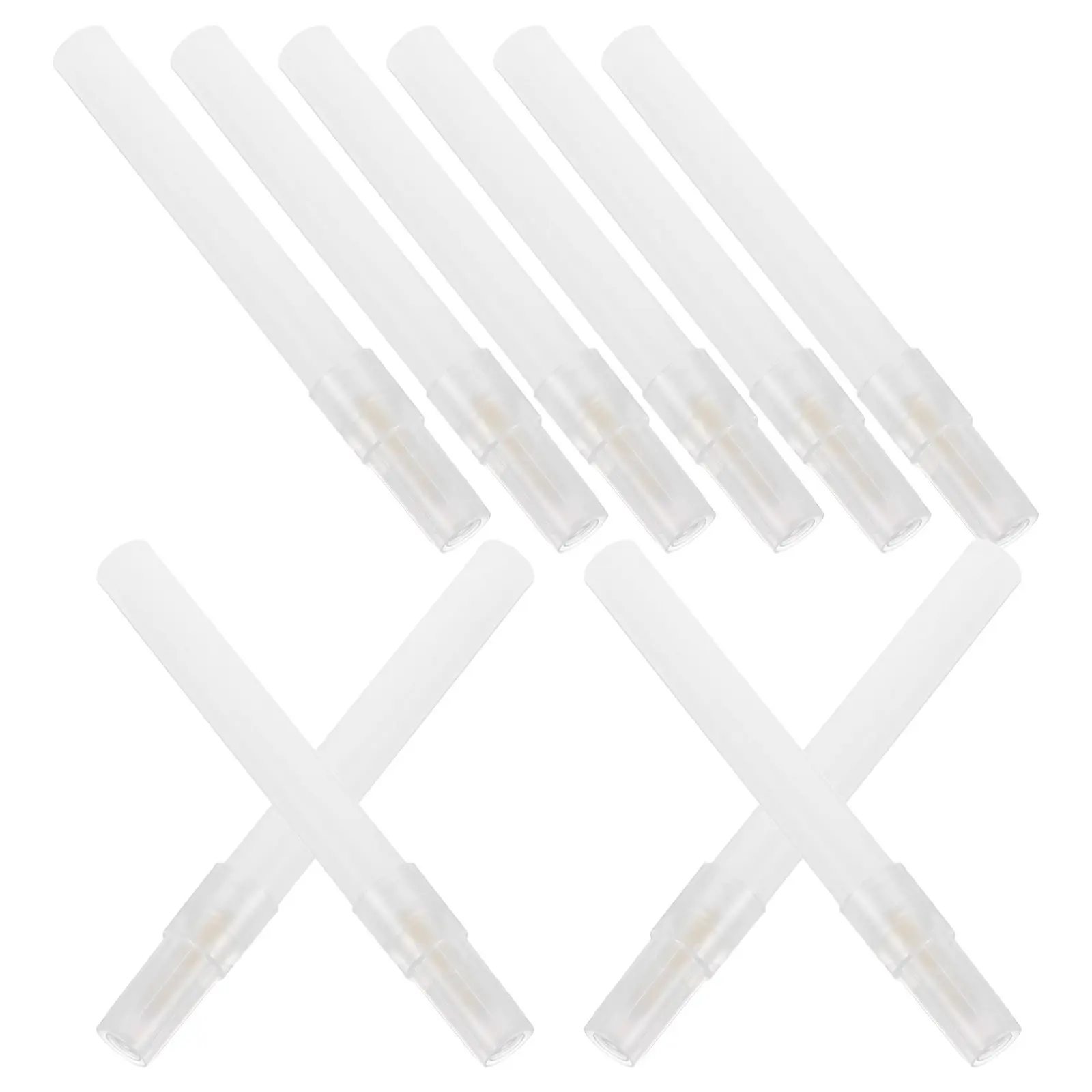 10Pcs Empty Fillable Paint Markers 6Mm Tip Transparent Refillable Pens Reusable Blank Acrylic DIY Painting Rock Craft