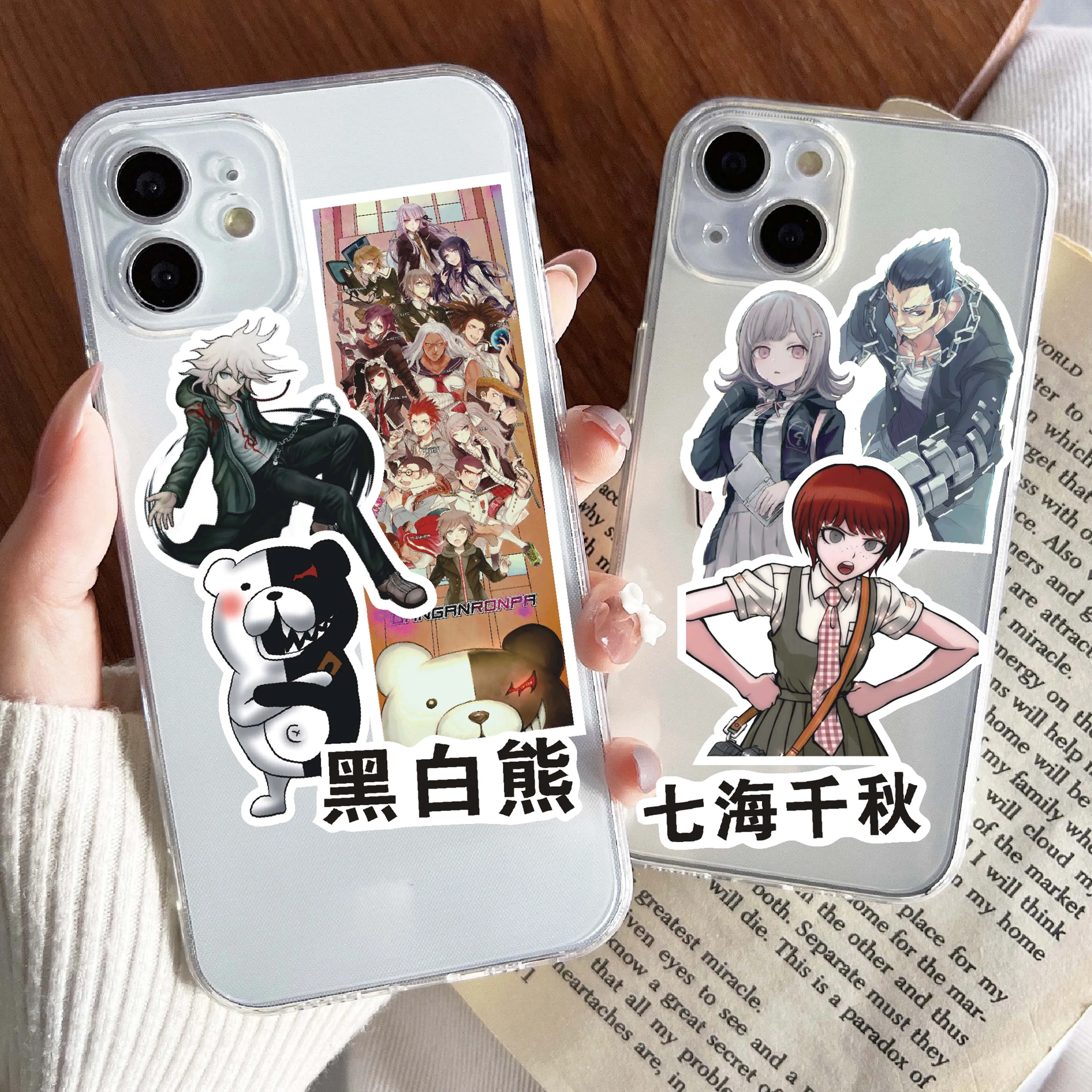 60/80 Stück Danganronpa Zauberhafte Animation Schneidbuch-Aufkleber Alltagsgegenstände Ausdrucksstark Taschen-Dekoration Handyhülle Ska – Detail 3