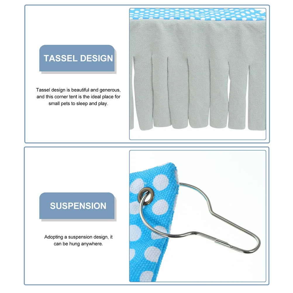 

2Pcs Small Hideout Tent for Guinea Pigs Hamsters - Multi-Function Cage Hideaway Bed Play Spot for Rats and