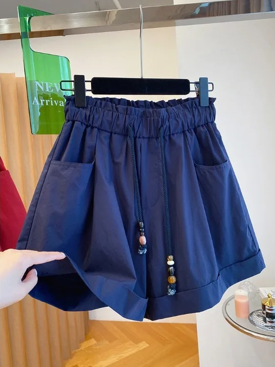 

Loose Wide Leg Short Pants Casual Comfortable Breathable High Waist Straight Cut Summer New Style Women's Fashion Pants