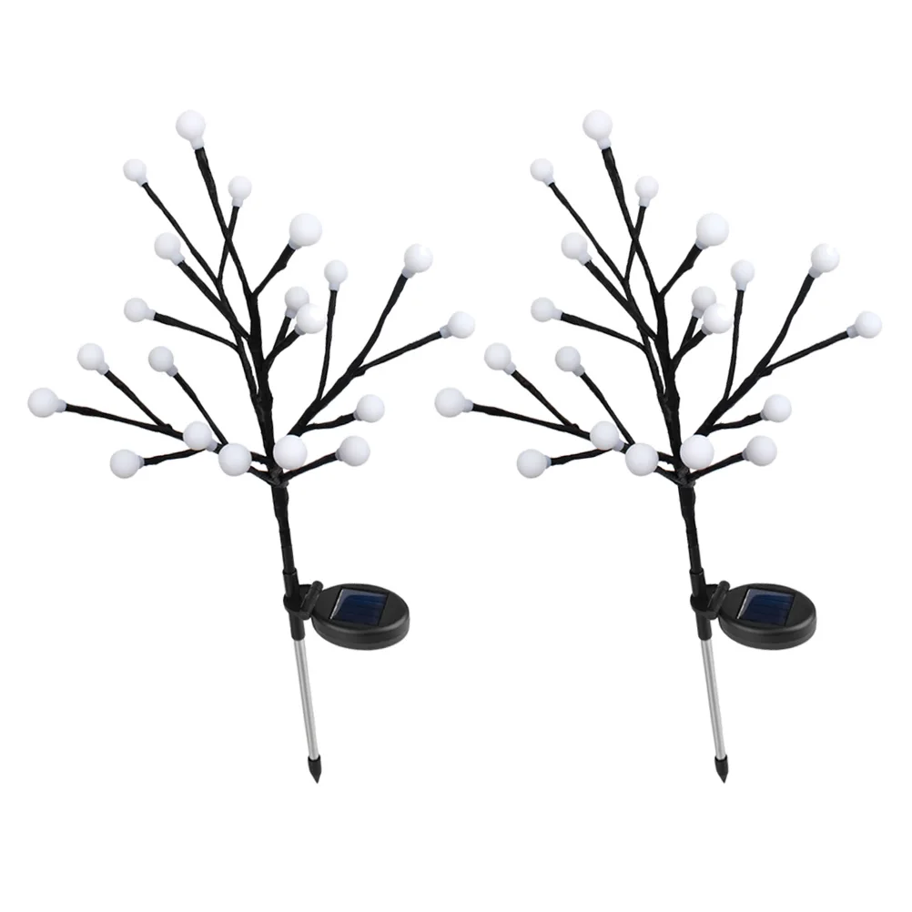 

2pcs Solar Led Lawn Lights Artificial Branches Light Outdoor Landscape Lamp Garden Yard Balcony Decoration Waterproof 6-10 Hours