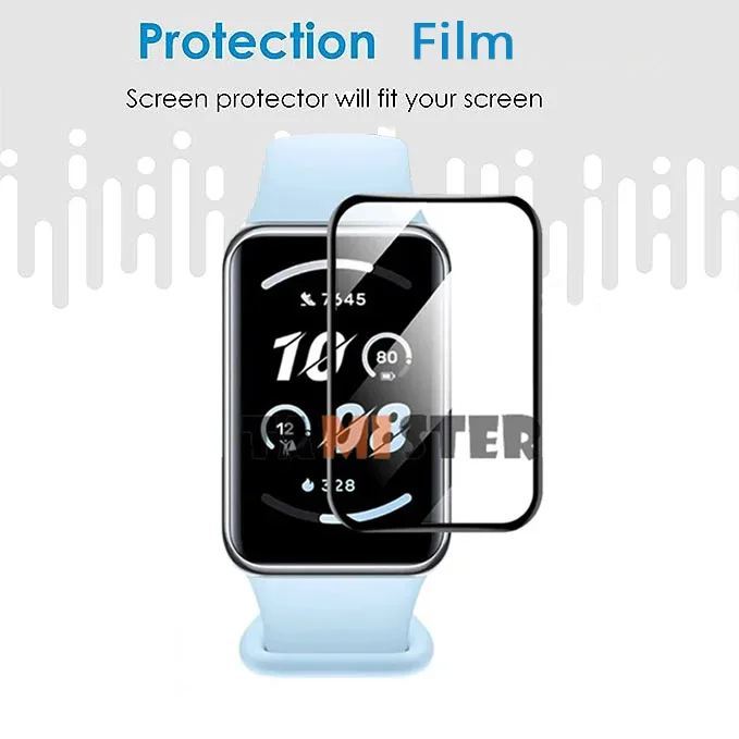 واقي شاشة HD لهواوي باند 9 ، فيلم منحني ثلاثي الأبعاد ، ساعة ذكية مضادة للخدش ، شريط الشرف 9 ، وليس الزجاج