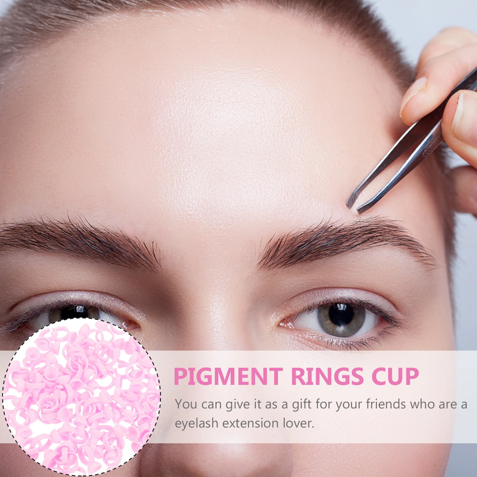 

400 Pcs All for Extension Glue Rings Blue and Brіv Pigment Cups Beauty Salon Supplies Embroidered