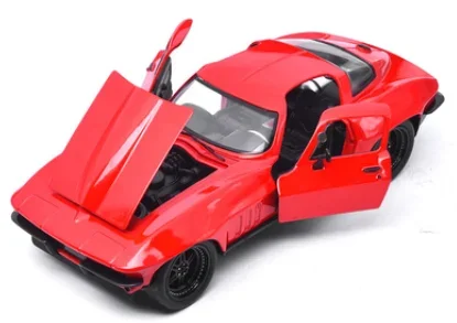 Jada 1:24 1966 Chevy Corvette Hoge Simulatie Diecast Auto Metaallegering Model Auto Gift Collectie Decoratief Speelgoed