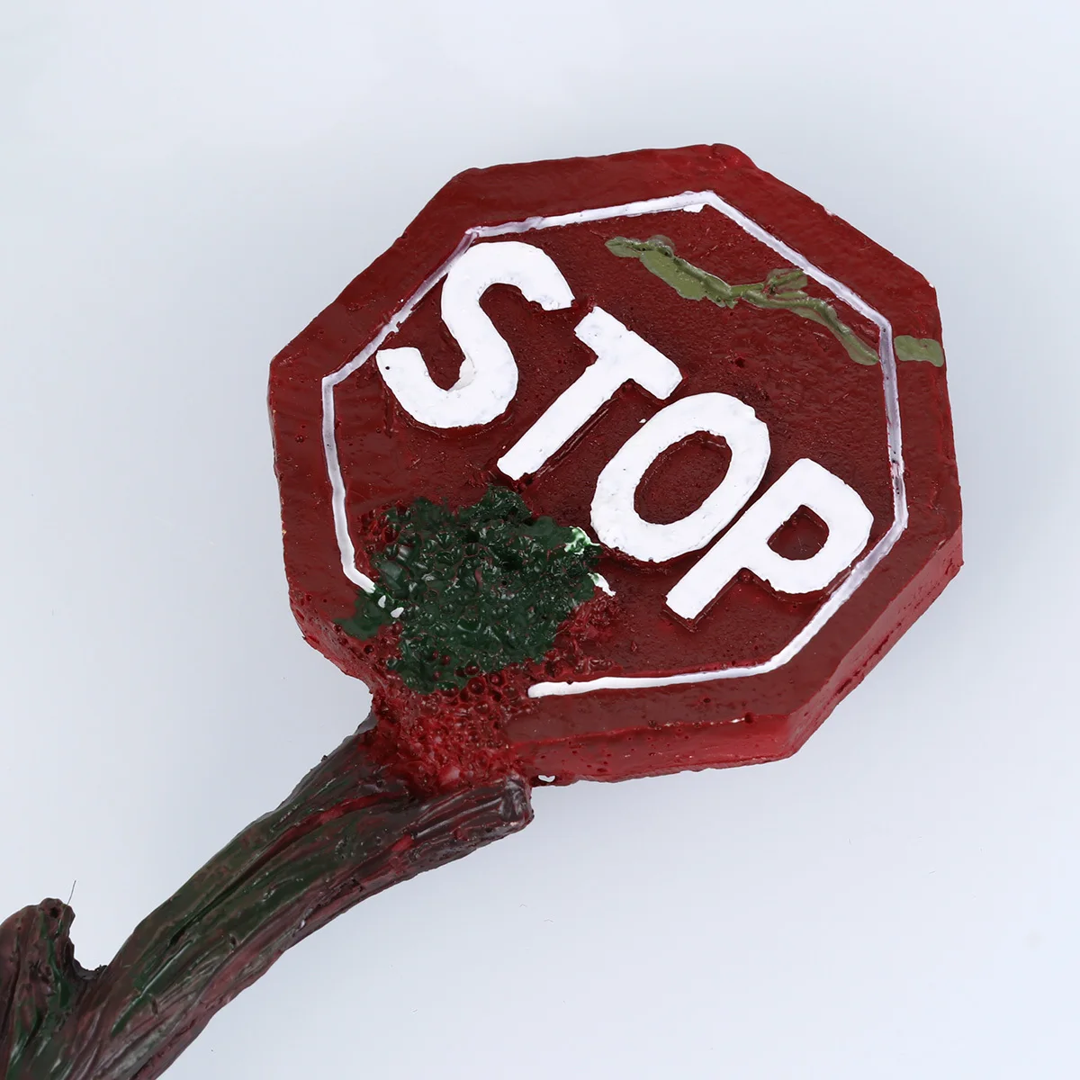 

Cartoon Resin Small Warning Sign Fish Tank Decor Aquarium Landscape Ornament For Fresh Salt Water Decoration