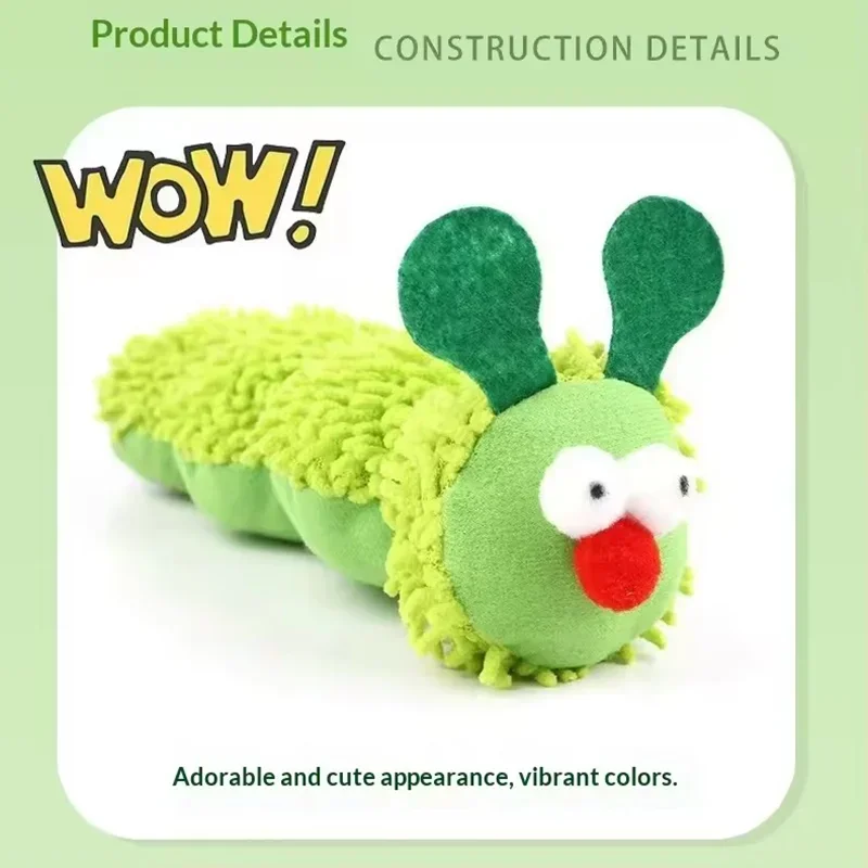 Caterpillar Plush Cat Toy with Catnip and Silvervine description 3