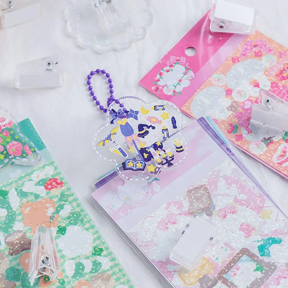 Versatile Clips Compact Versatile Self-adhesive Wall Clips 50pcs Transparent Mini Document Paper Clips for Easy Organization