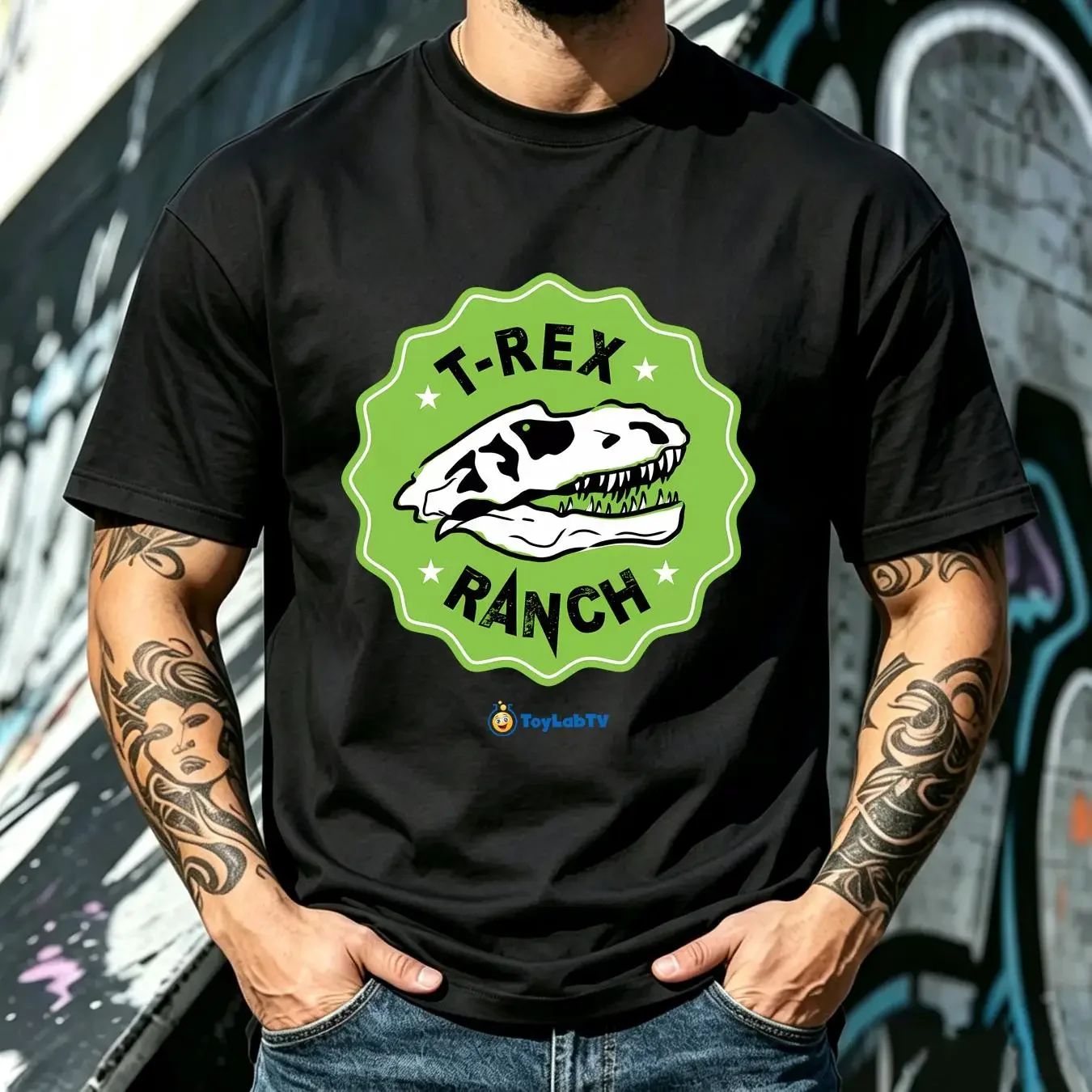 washed T Shirt Rex Ranch Men's with Dinosaur Baseball cap Snapback Caps Knitted Hat vintage Washed graphic designer clothes