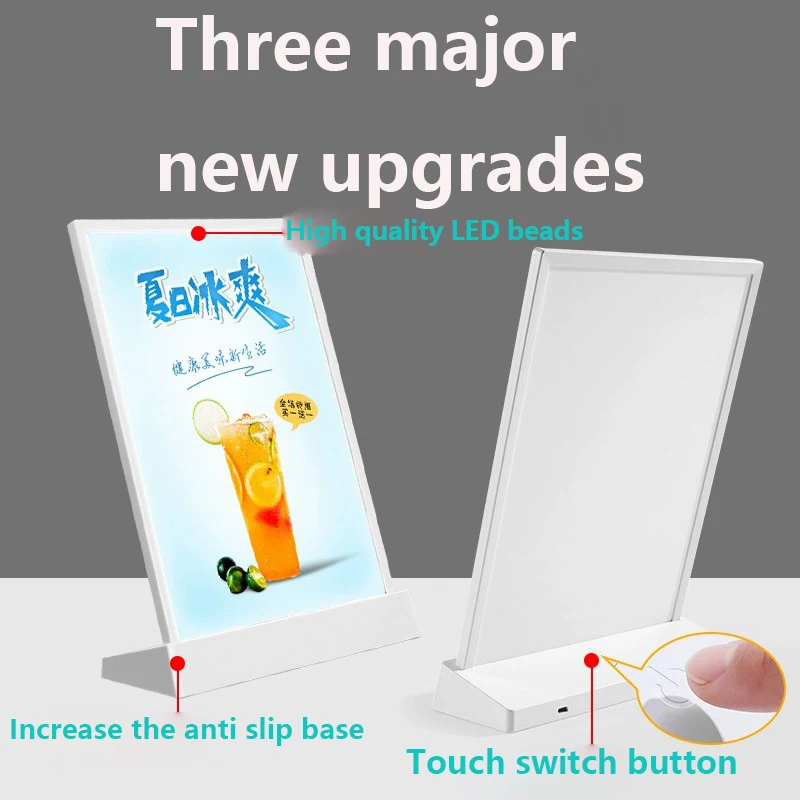 Multi purpose display acrylic price list A4Me