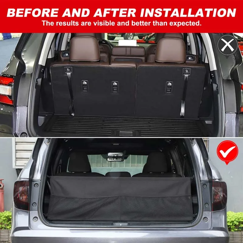 

Для Honda Pilot 2016-2022: органайзер-шторка из ткани Оксфорд, черный, для багажника, аксессуар для тюнинга салона автомобиля