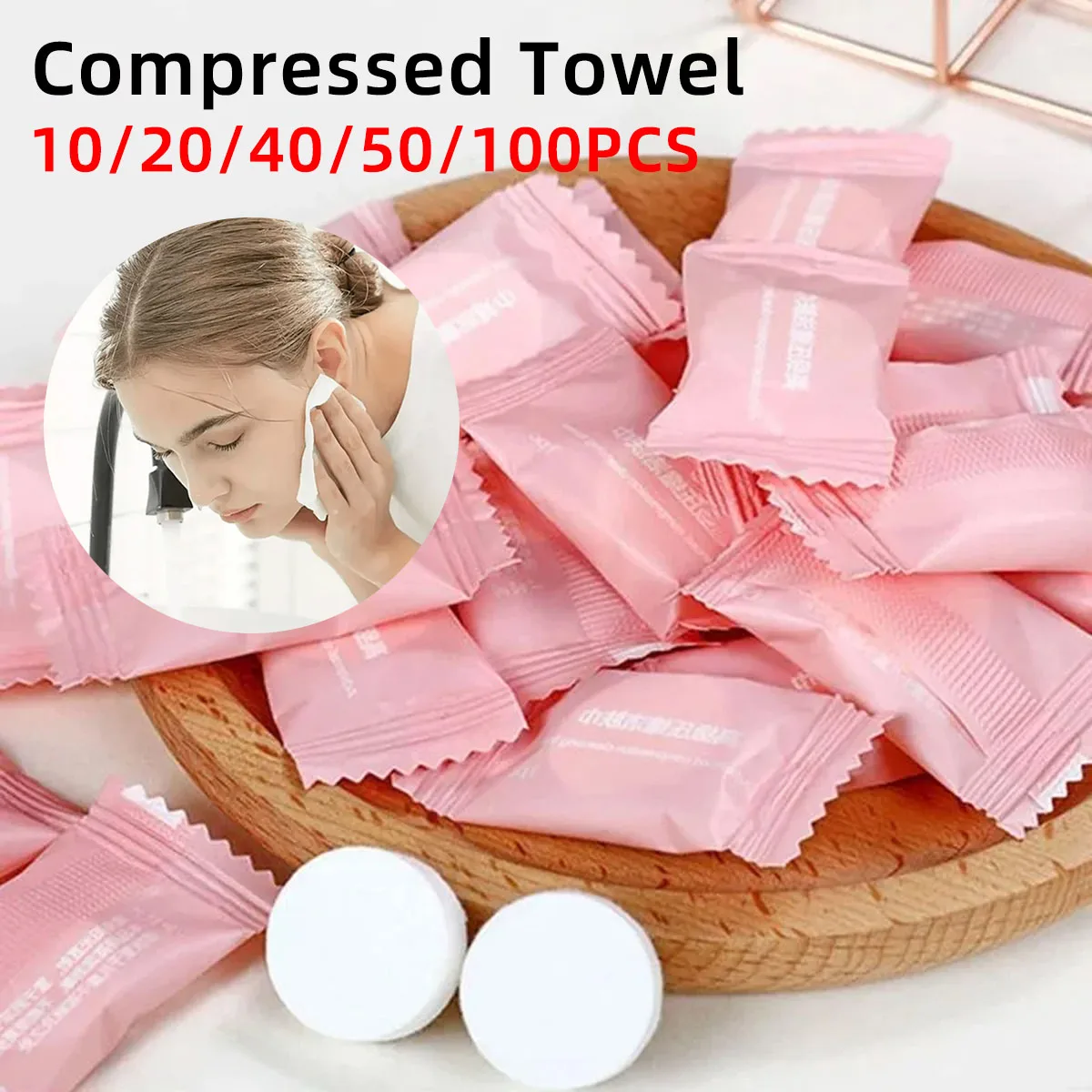 10/20/40/50/100PCS Disposable Compressed Towel Soft And Comfortable Suitable For Facial And Body Cleaning Essential For Travel