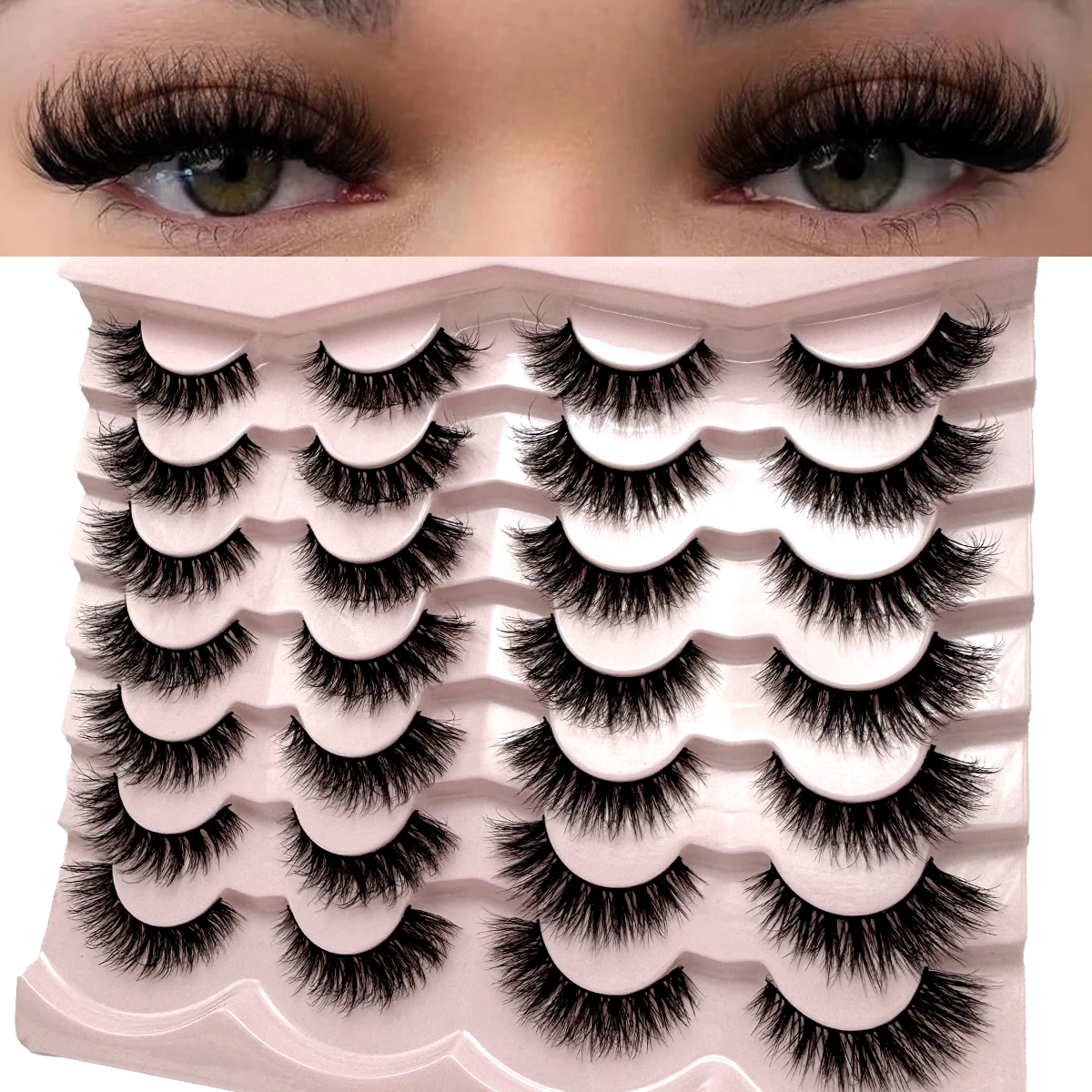 14 paires oeil de chat naturel 3d vison cils doux Faux Cils croix désordre Dense Extension de Cils Maquillaje Faux Cils Maquillaje