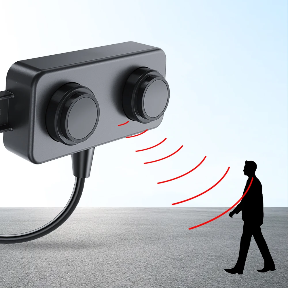 IP67 Dual Probe -15℃ to +60℃  Operating Temperature Ultrasonic Distance Transducer Sensor for Robot Obstacle Avoidance