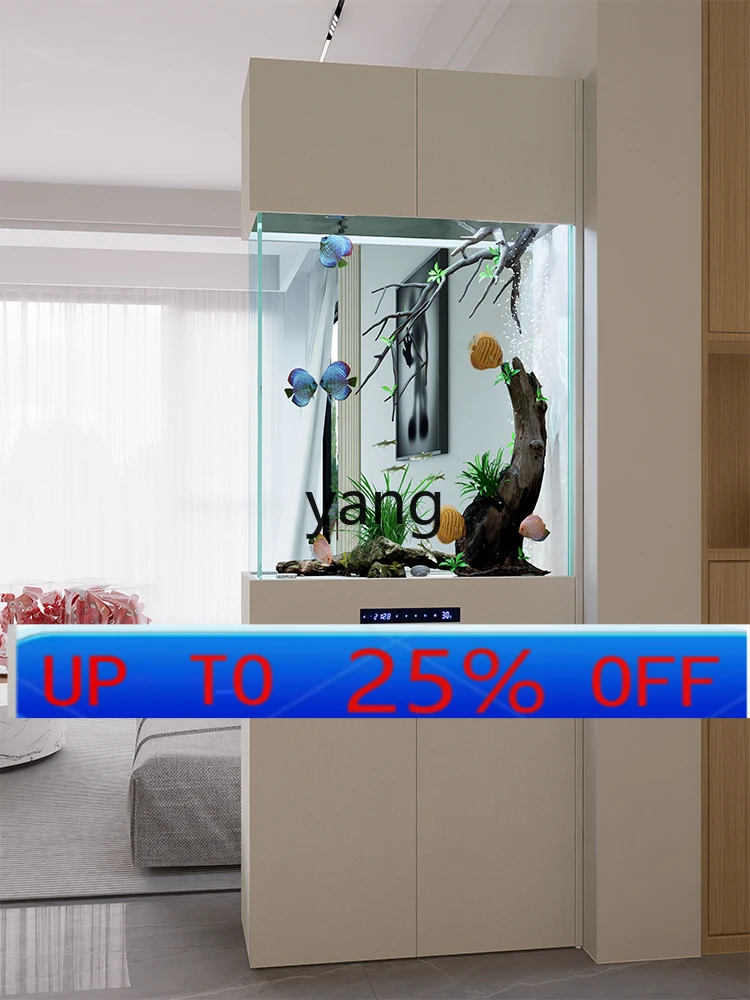 

Ltt living room large floor-to-ceiling household ecological landscaping smart glass aquarium