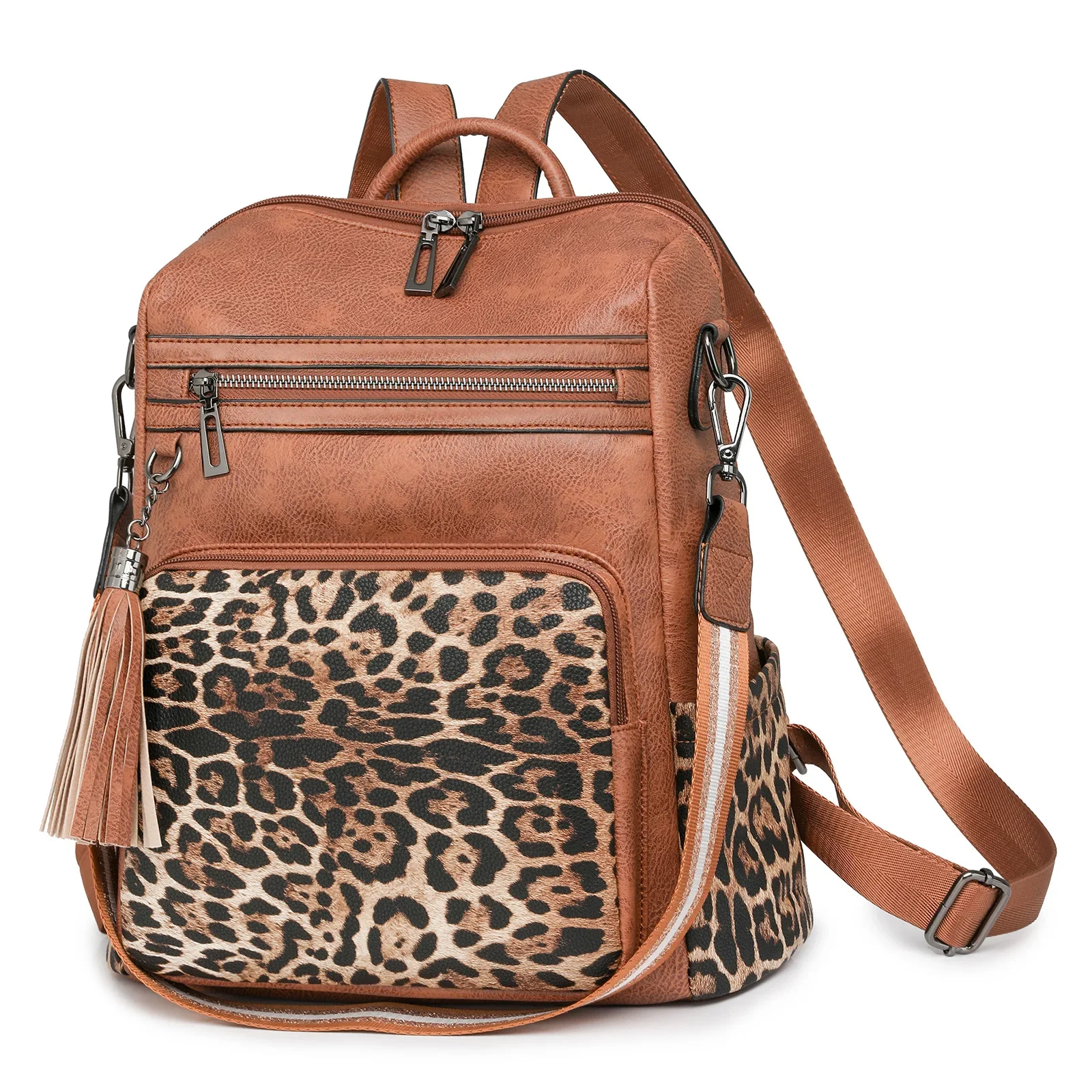PU Leather Backpack for Women Fashion Multipurpose Design Handbag Female Shoulder Bags Designer Ladies Travel Anti-theft Bag