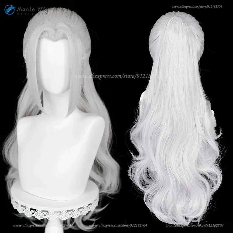 

vivi 2025 ES Ran Nagisa Cosplay 75cm Silver Grey High Ponytail Heat Resistant Synthetic Hair Anime + Wig Cap