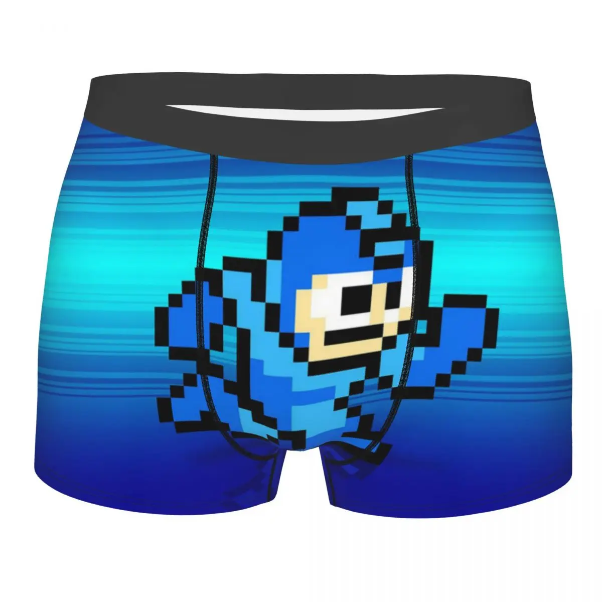 

Men Megaman Video Game Mega Man Boxer Briefs Shorts Panties Mid Waist Underwear Homme Novelty Plus Size Underpants