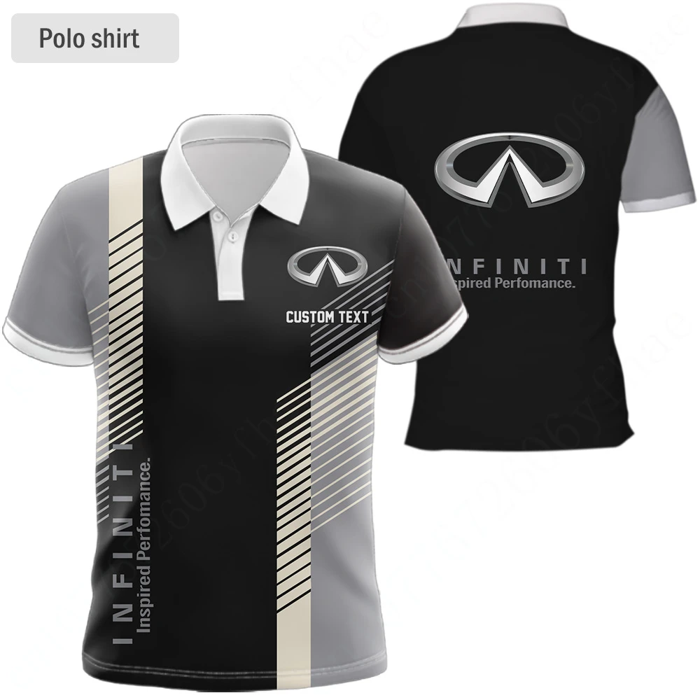 Infiniti T Shirt For Men Unisex Clothing Anime Polo Shirts And Blouses Harajuku Quick Drying Short Sleeve Top Casual Golf Wear