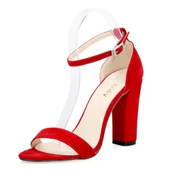 Women's Sandals Pumps New Summer Comfortable Thick Heel Open Toe High Heels Sexy Ankle Buckle Sandal Fashion Dress Wedding Shoes