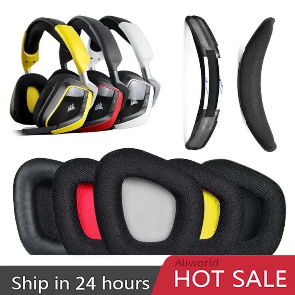 Earpads Memory Foam Ear Cushion Cover for Corsair Void RGB Elite Wireless Headset Gaming Headsets Ear Pads Dropshipping Headband