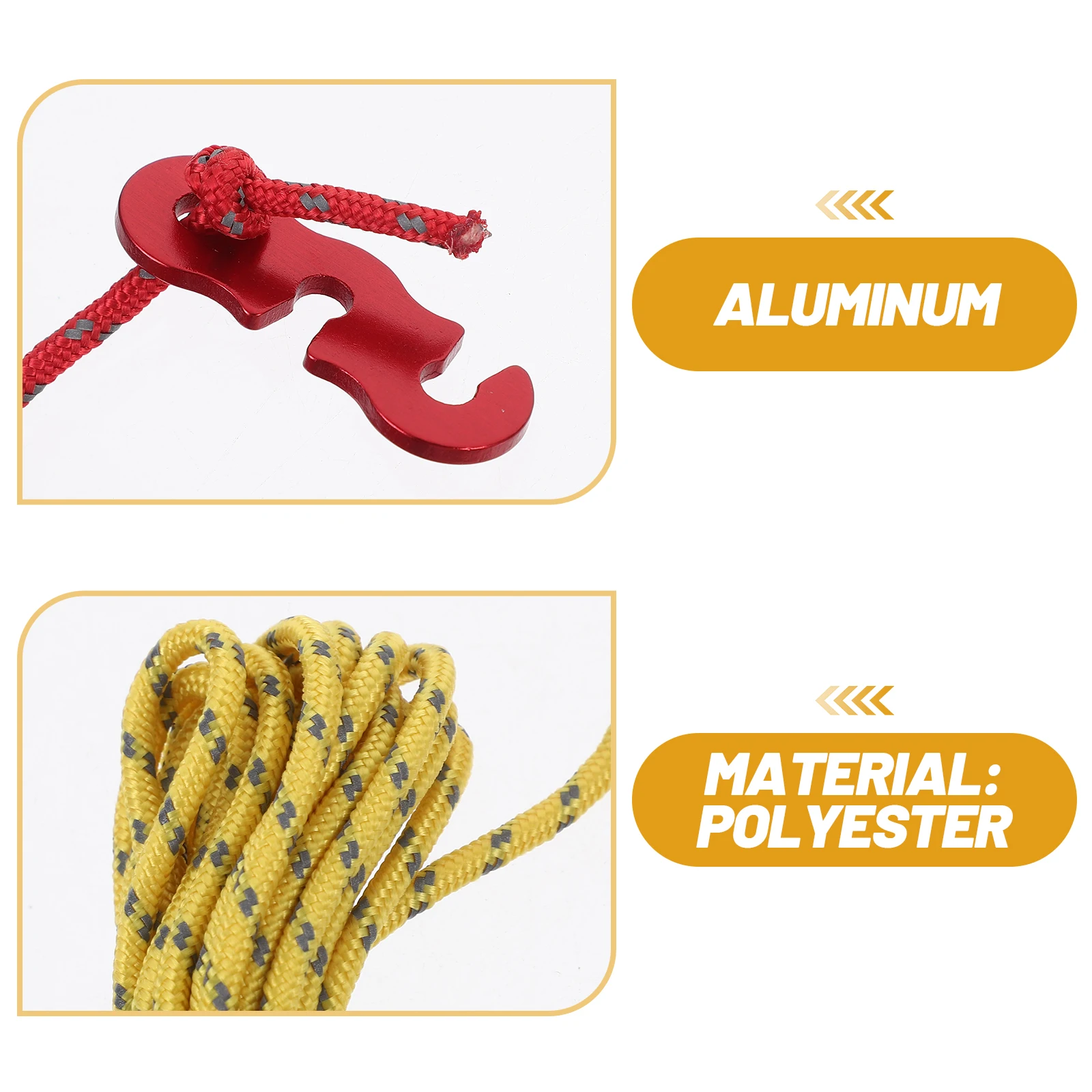 

4pcs Portable Camping Strap Tent Rope Outdoor Multi-Use Hanger Lightweight Durable Fixing Windproof For Hiking Picnic