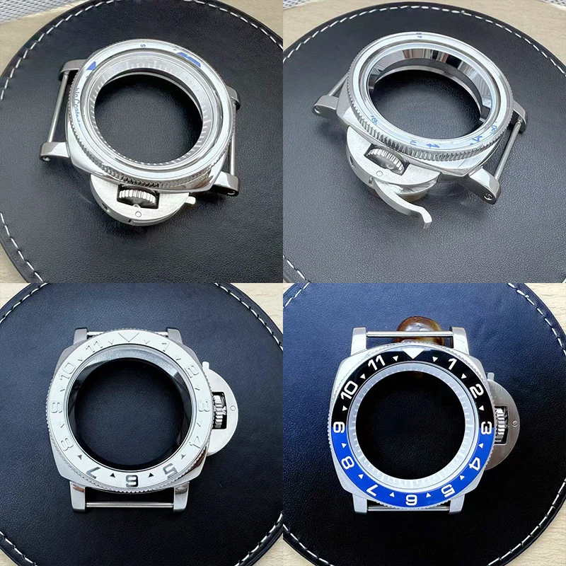 

Custom 42mm PNH Watch Cases Transparent Bottom Cover Fit for NH35 NH36 4R 7S26 Movement With 39*32mm Bezel Men's Watch Case Part