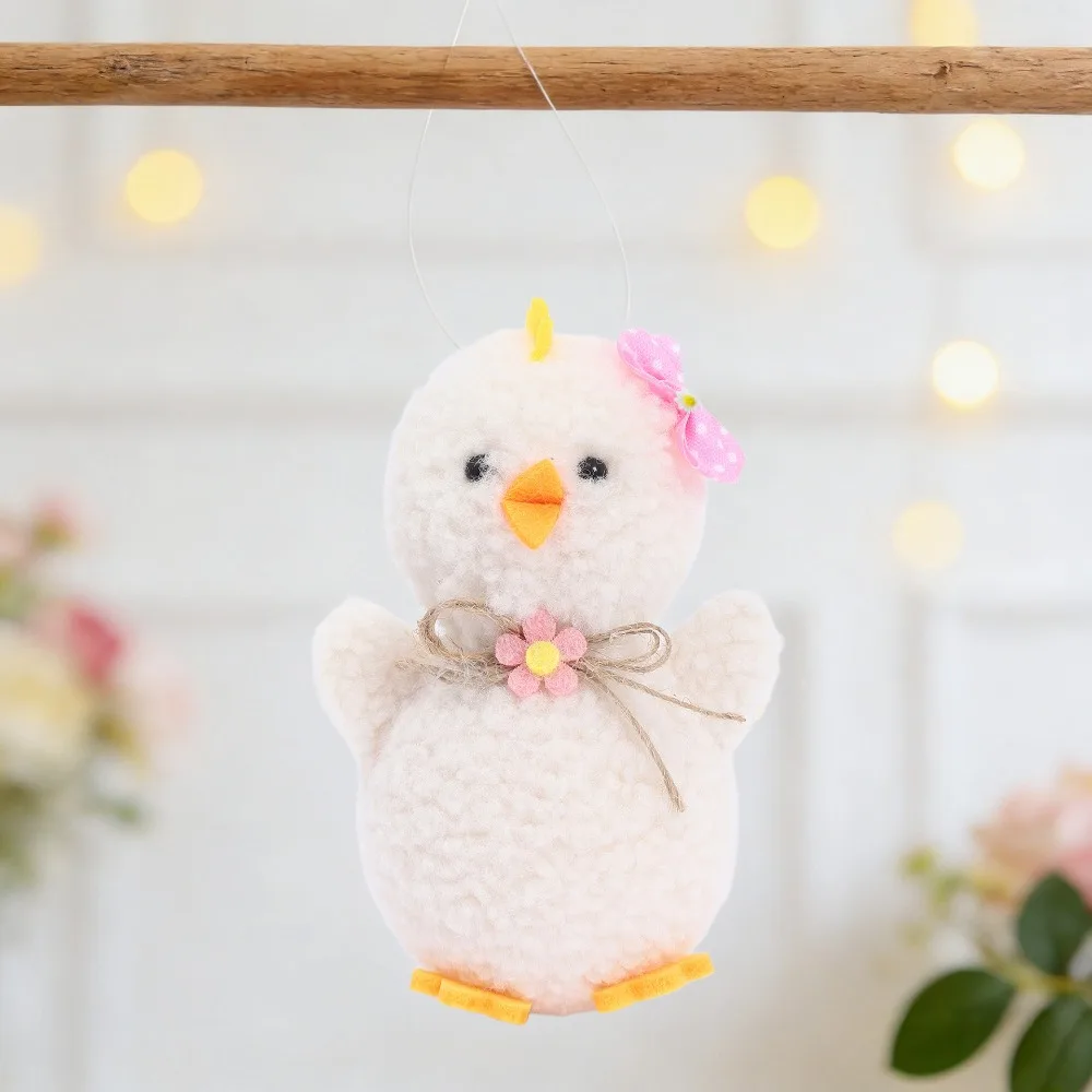 

Material Easter Decorations Handmade 3D Colorful Chick Hanging Ornament Funny Design Easter Chick Decoration Spring Party