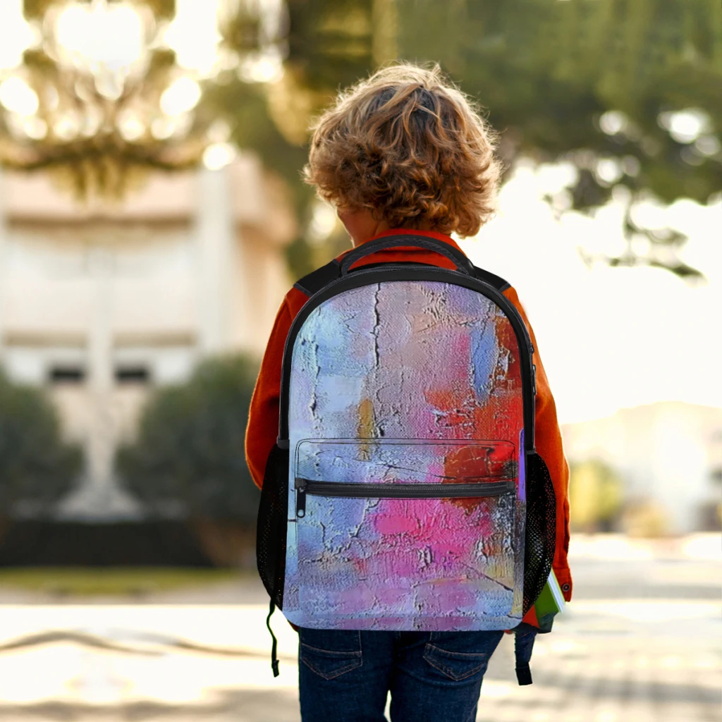 Impressão mochila para meninas grande capacidade estudante mochila dos desenhos animados do ensino médio mochila 17 polegada