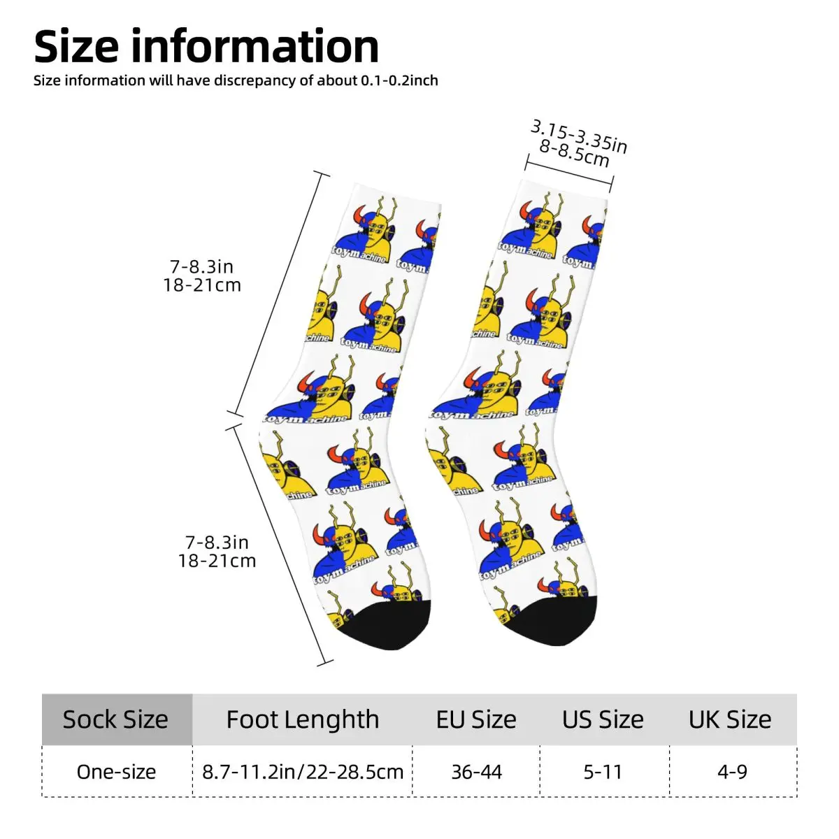 Toy Machine Logo Monsters Socks Harajuku Sweat Absorbing Stockings All Season Long Socks Accessories for Unisex Christmas Gifts