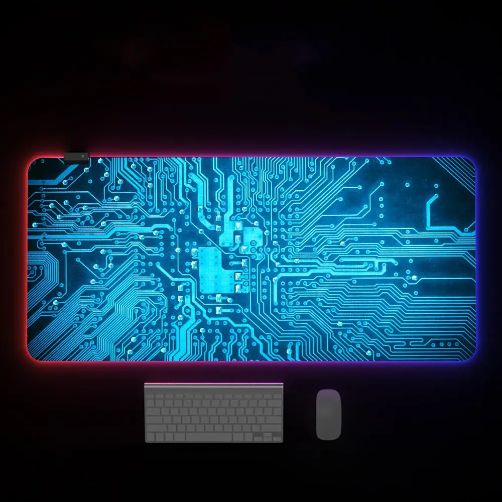 Computer motherboard Dentro Placa Mae Mouse Pad Mousepad Rgb  Mouse Pad Gaming Backlight Pc Accessories Gamer Keyboard Backlit M