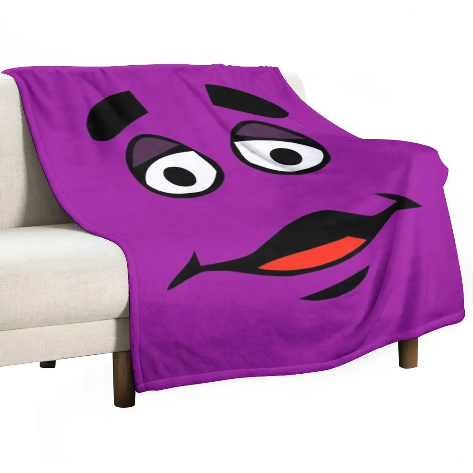 

Grimace Cartoon Design - Transparent Background Throw Blanket Soft for sofa Luxury Thicken Blankets