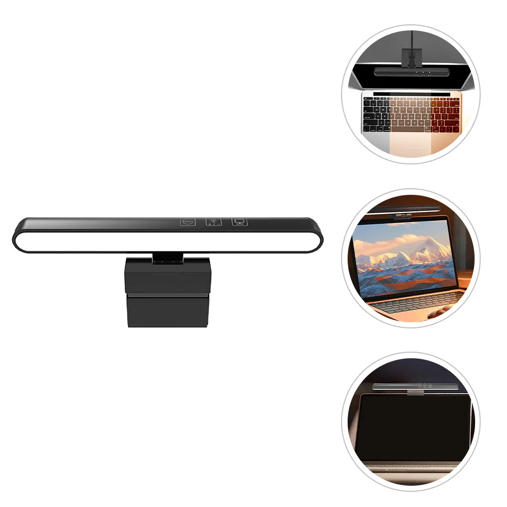 โคมไฟหนีบคอมพิวเตอร์แบบปรับได้ 3 ชิ้น ไฟ LED สำหรับหน้าจอคอมพิวเตอร์ ป้องกันสายตา ไฟตั้งโต๊ะ พร้อมตัวตั้งเวลา ช่องเสียบ USB
