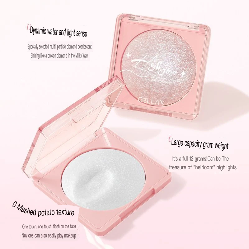 

Gellas Mashed Potato High Gloss Cream, Clear And Radiant, Sparkling Sparkling, Fine Sparkling New Eyeshadow, Brightening 12g