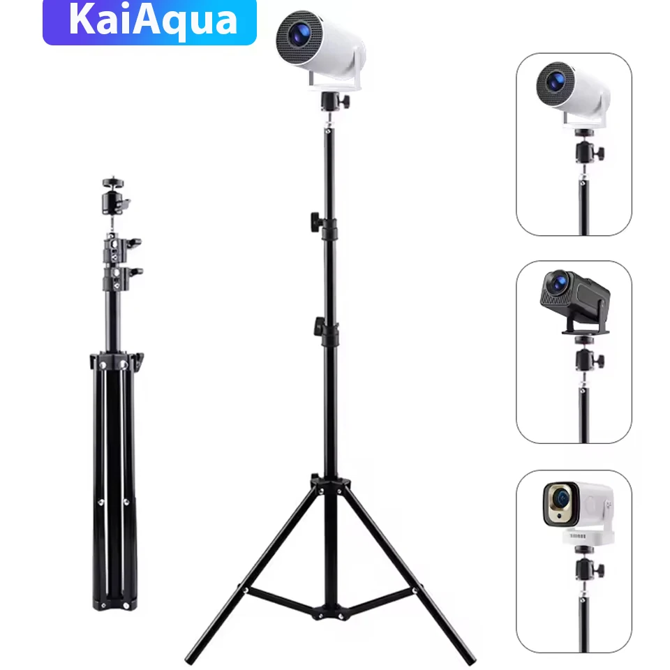 

New Projector Tray Stand Speaker Stand Extendable 6KG 4-level Height Adjustable Aluminum Alloy Steel Tripod Bracket