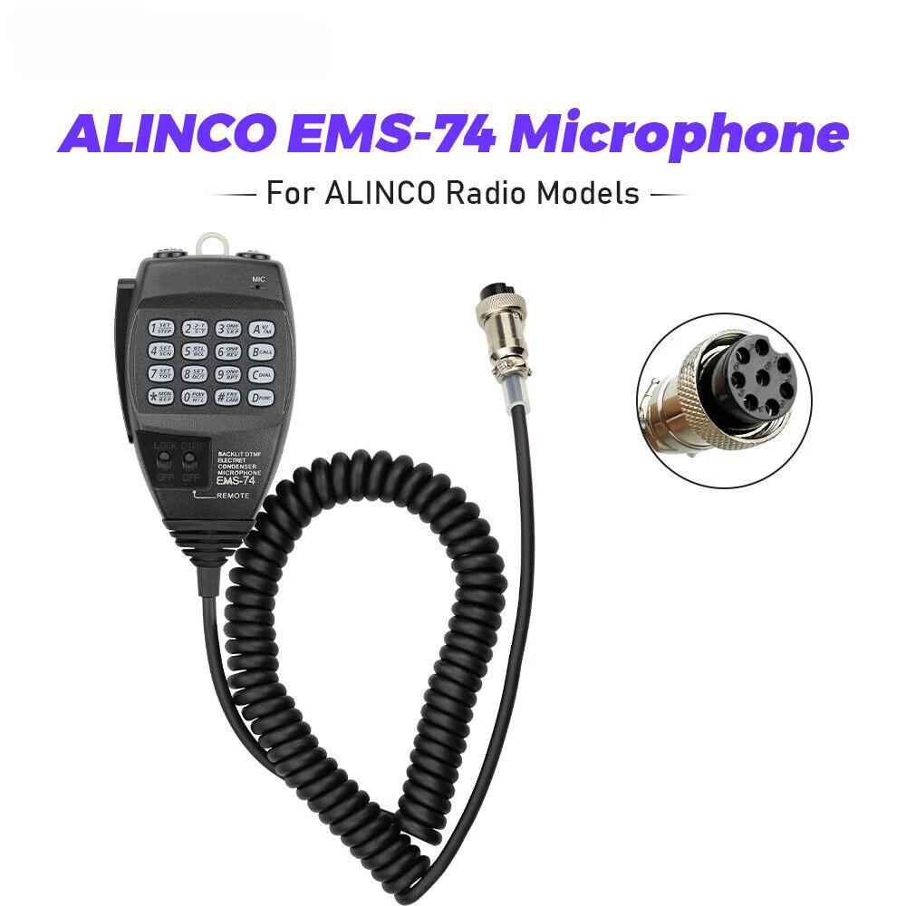 

EMS-74 DTMF 8Pin Heavy Duty Speaker Microphone for Alinco DR-135 DR-435 DR-635 DX-SR8T DX-77T DR-620 DR620C Radio