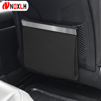 LED Car Garbage Bag Waterproof Magnetic Adsorption Hanging Trash Can Back Seat Hanging Leather Storage Pocket Leak-proof